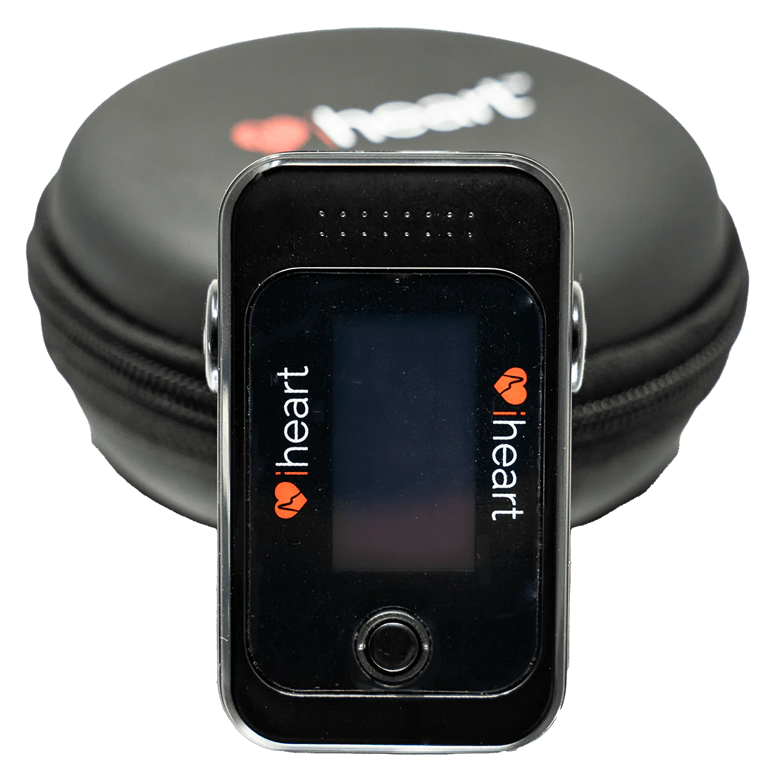 Front view of iHeart device with case